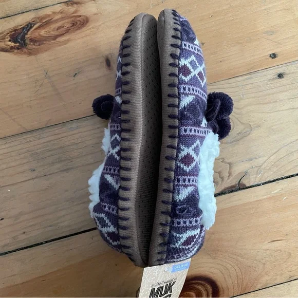 NWT Muk Luks Women's Ballerina Slippers purple L/XL - Picture 5 of 5